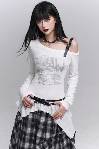 Black One Shoulder Top