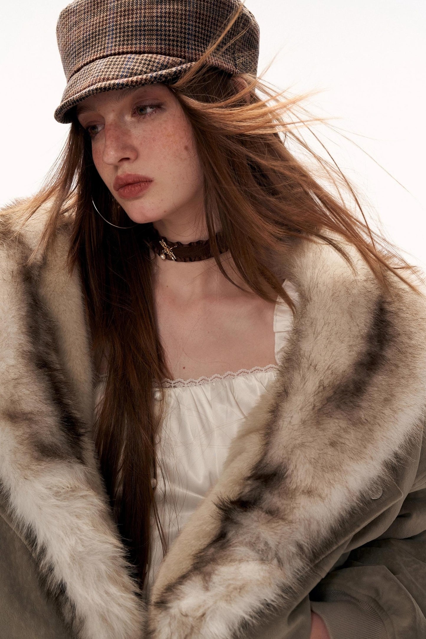 Large Lapel Suede Coat