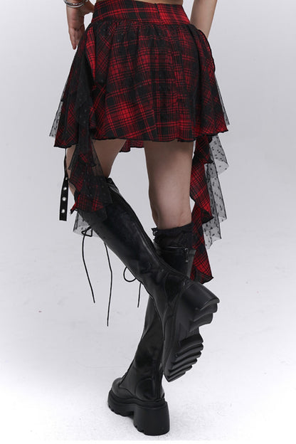 Summer Plaid Halter Skirt