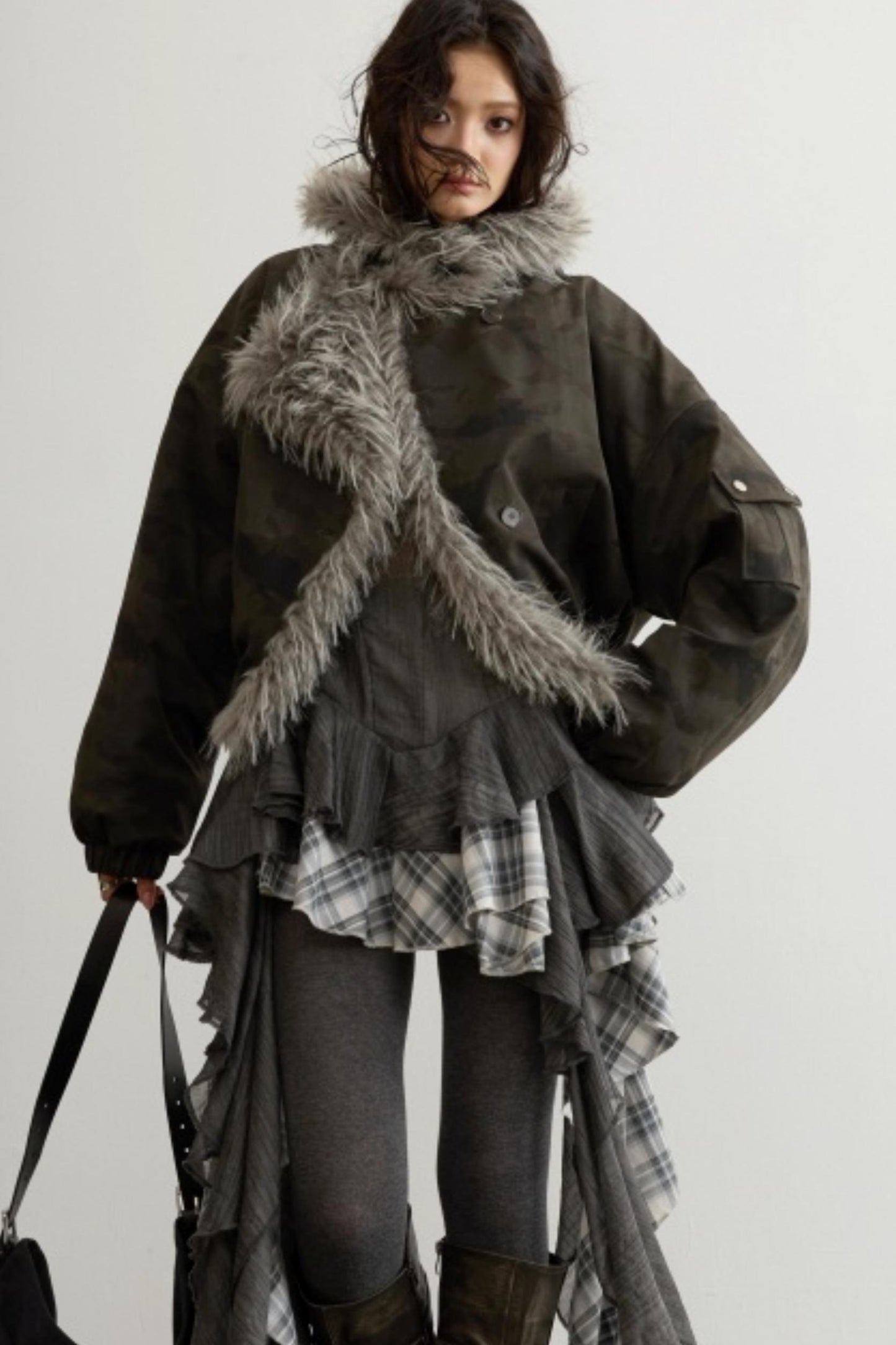 High-Waisted Aviator Jacket