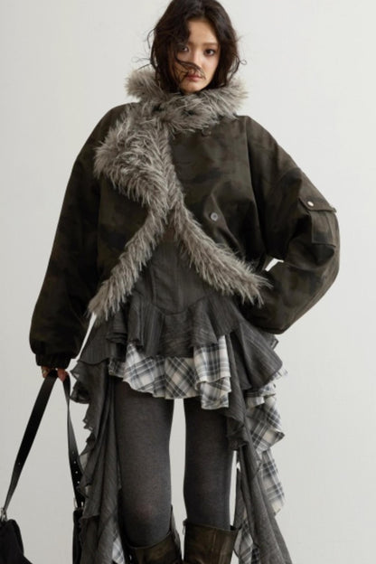 High-Waisted Aviator Jacket