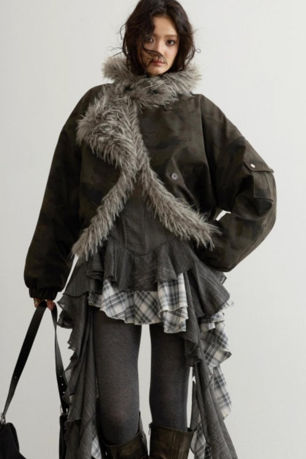 High-Waisted Aviator Jacket