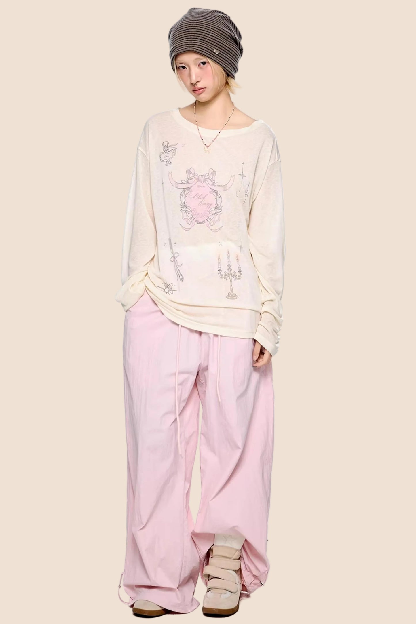 Low-Waist Ruched Sports Pants