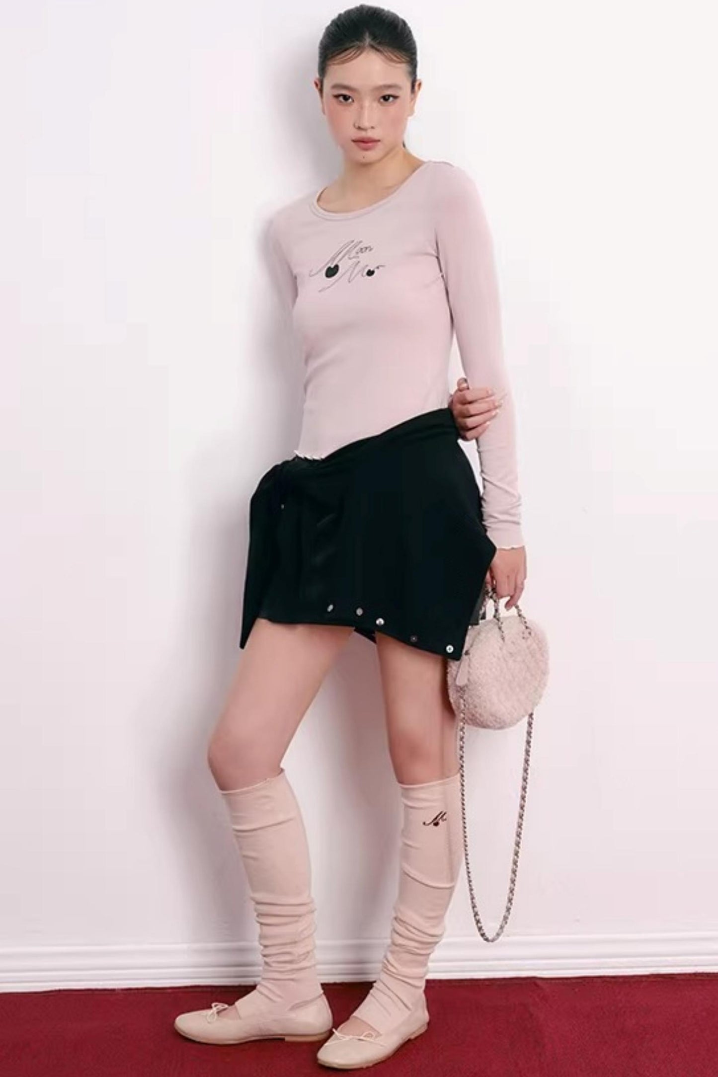 Flauschige Samt-Stepptasche