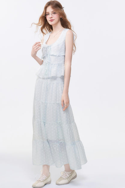 Floral Print Two-Piece Skirt Set-Up