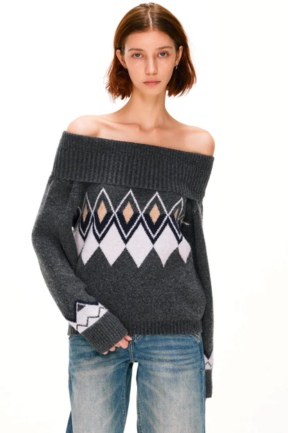 Color-Blocked Diamond Dress