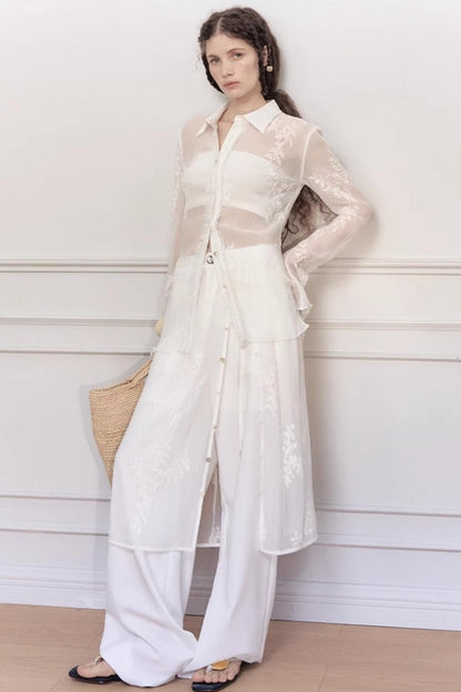 French Lace Long Sleeve Shirt