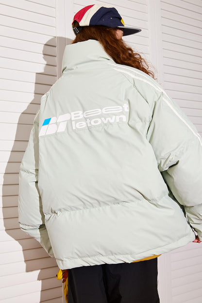 Vintage Stand-Up Collar Down Jacket