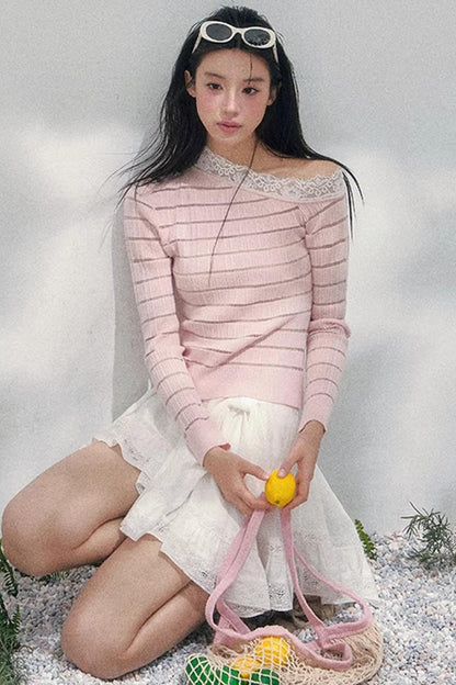 Gentle Glance Knitted Lace Top