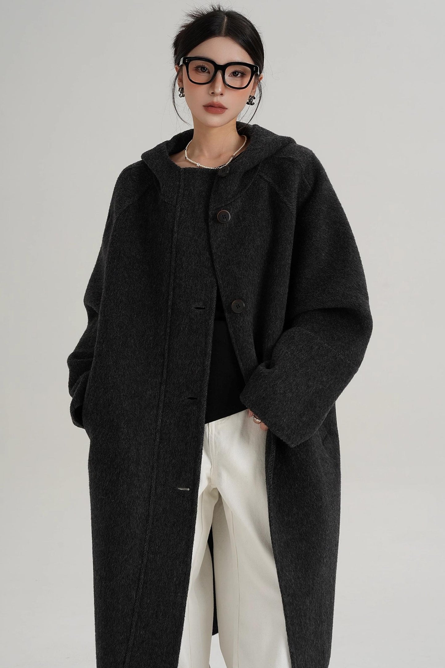 Temperament Long Wool Jacket