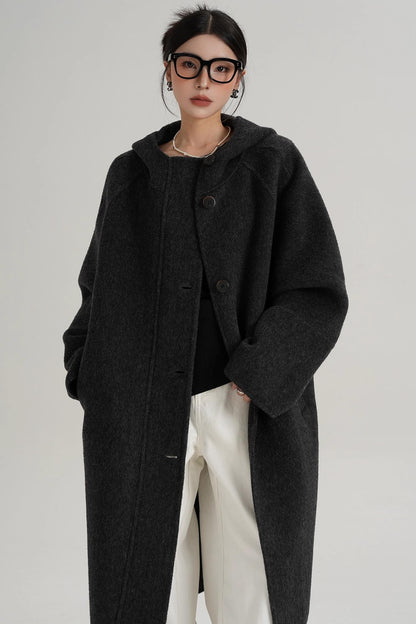 Temperament Long Wool Jacket