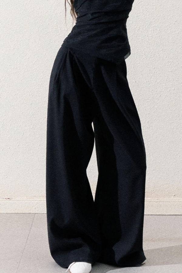 Lässige Slim-Jacke & weite Spitzenhose Set-Up 