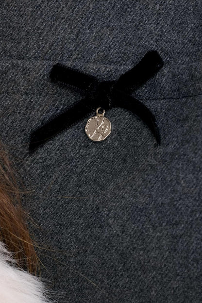 Romantic Mesh Woolen Dress