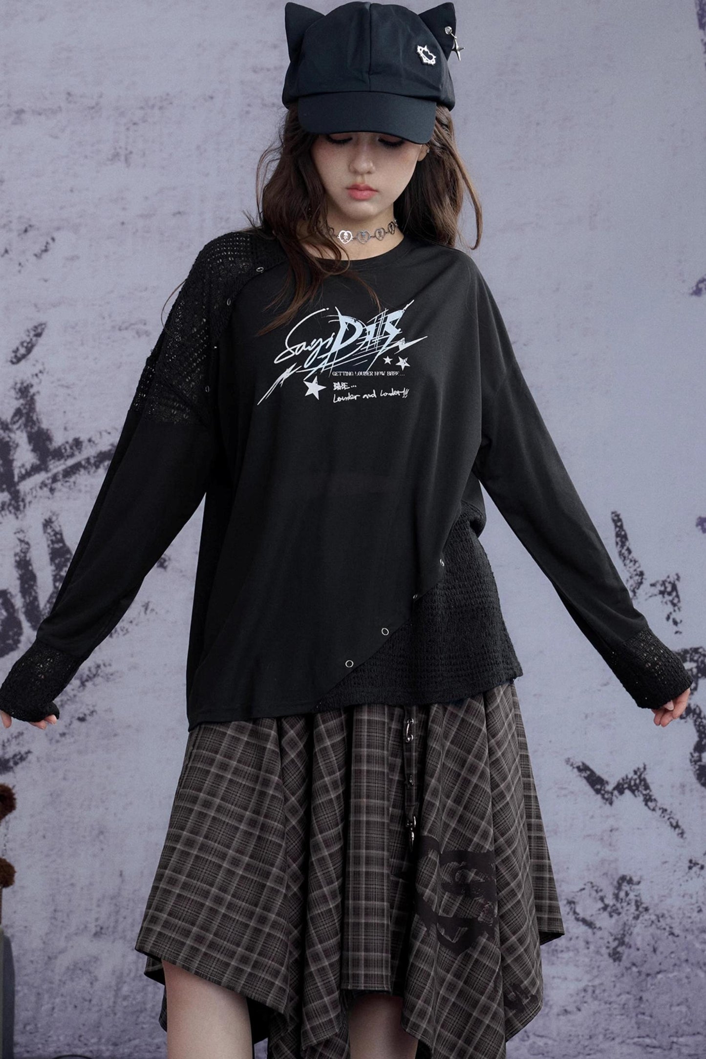 Fighting Spirit Knitted Long-Sleeved T-Shirt
