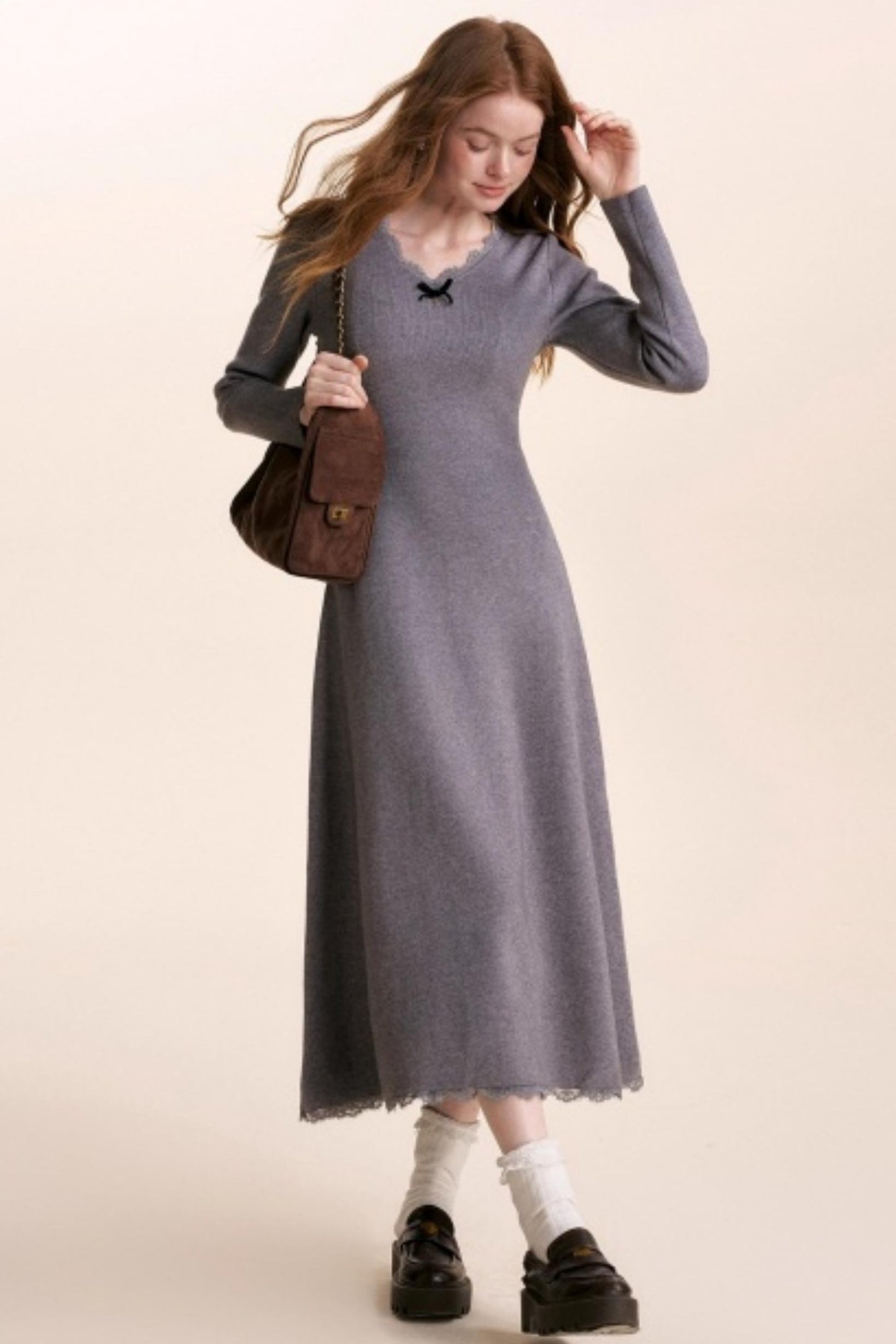 Romantic Lace Knit Dress