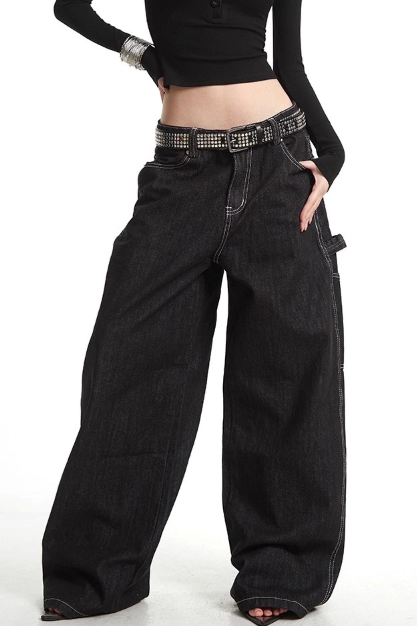 Wide Denim Pants