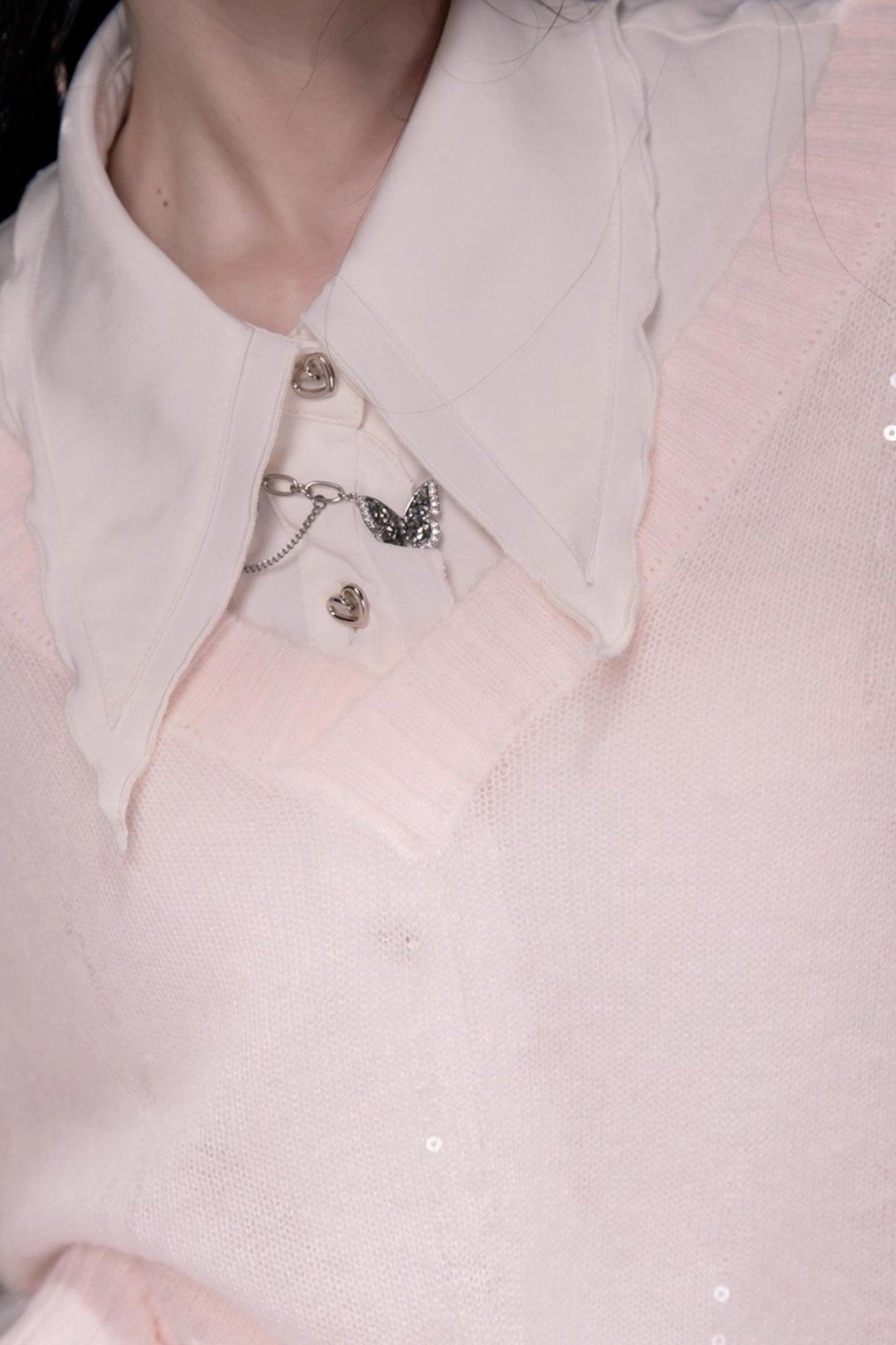 Sweet Lace Collar Lapel Shirt