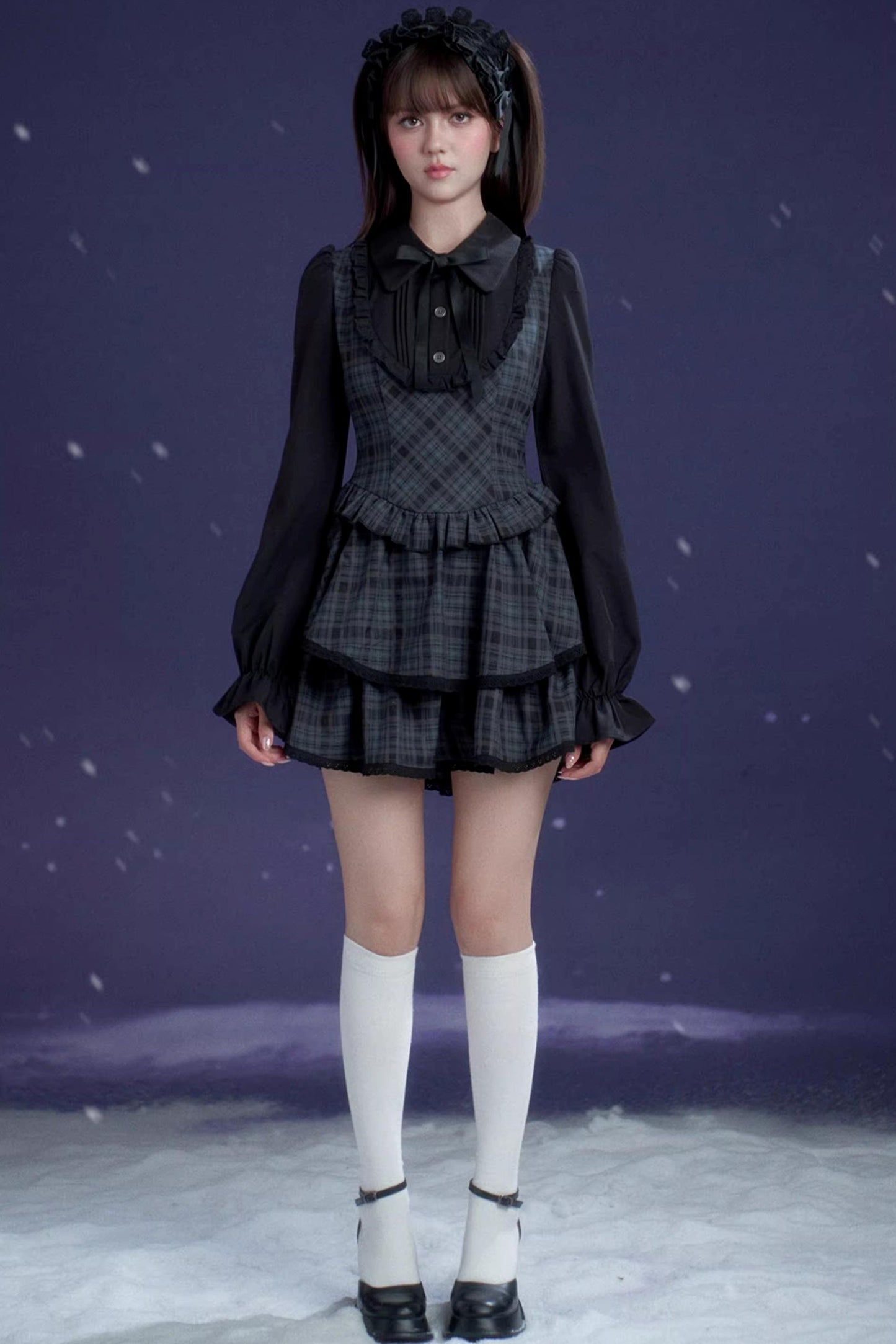 Plaid Lolita Winter Dress