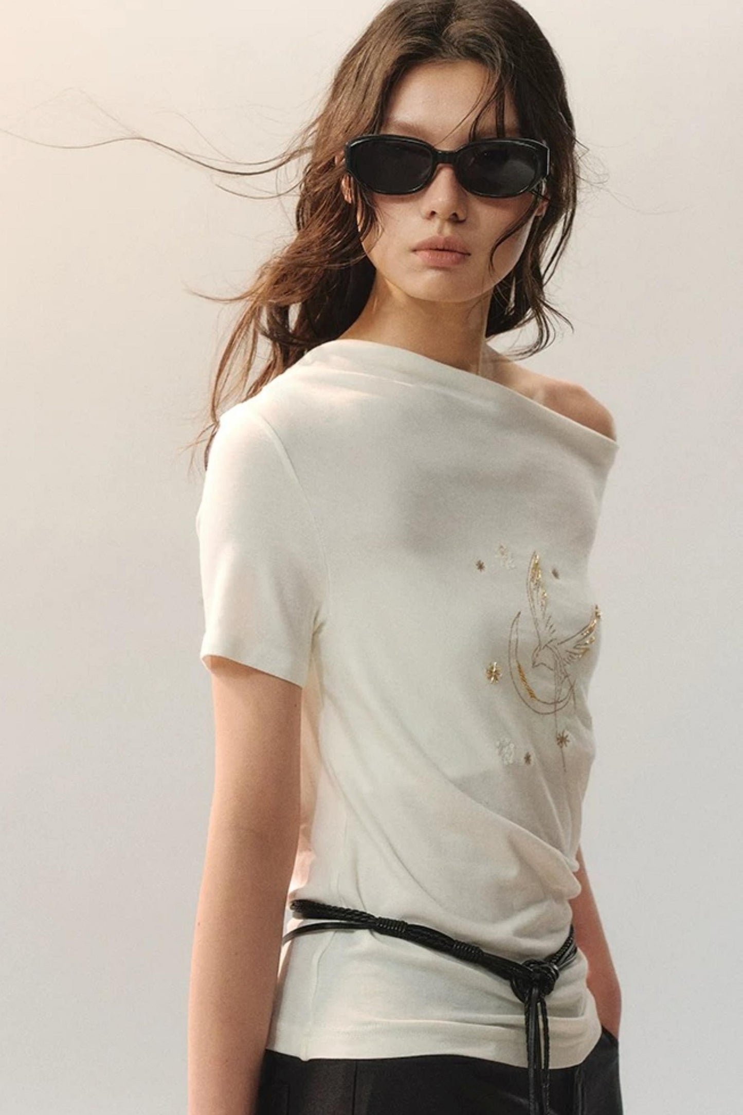 Asymmetric Beaded Bird Top