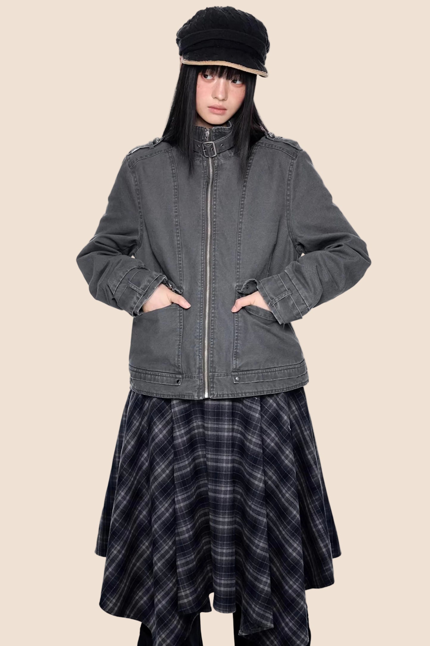 Washed Vintage Workwear Jacket