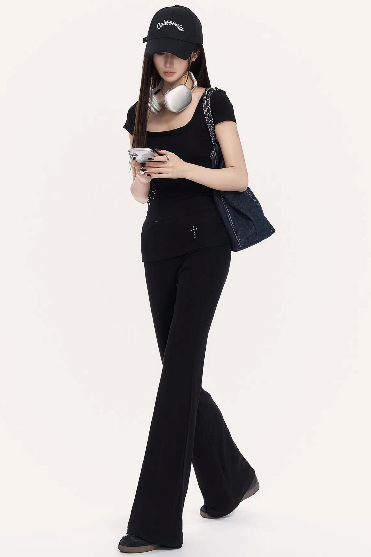 Square Neck Flared Pants Set-Up