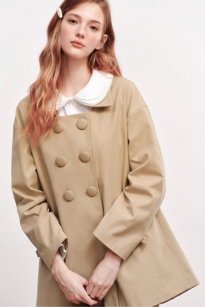 Square Bow Cape Coat