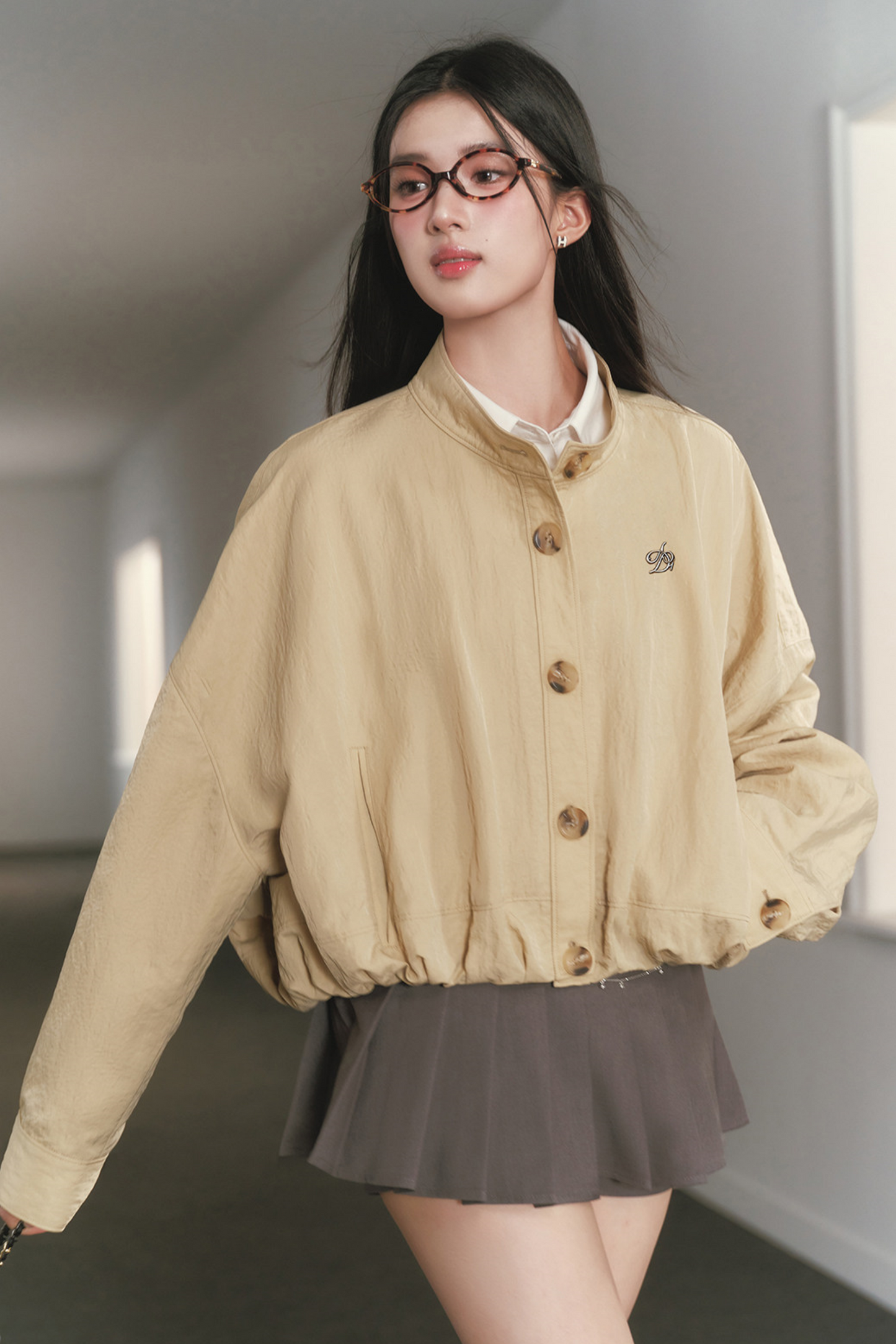 Floral Retro Windbreaker Jacket