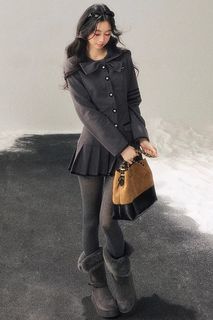 Delicia Pleated Winter Dress