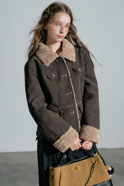 Vintage Lapel Fur Jacket