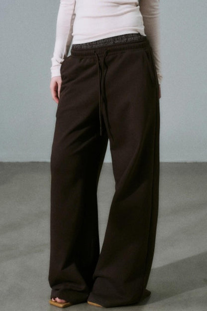 Plaid Patchwork Terry Sweatpants