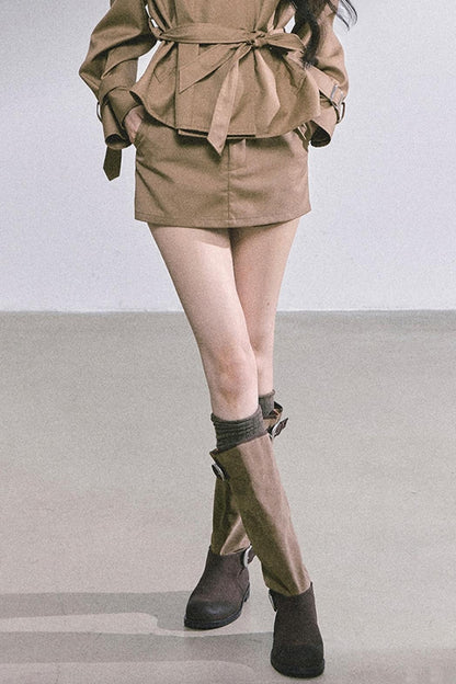 French Autumn Coat & Skirt Set-Up