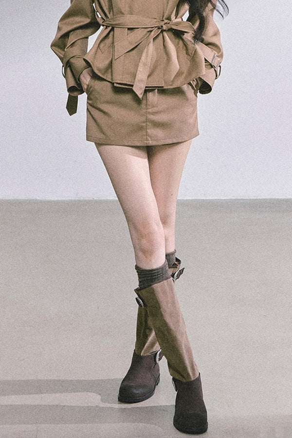 French Autumn Coat & Skirt Set-Up