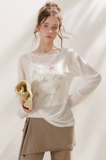 Lyocell Starfish Lace Blouse