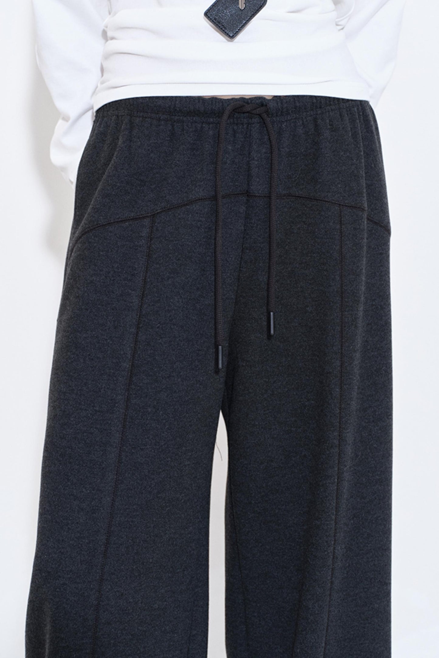 Split Line Stitching Loose Straight Pants