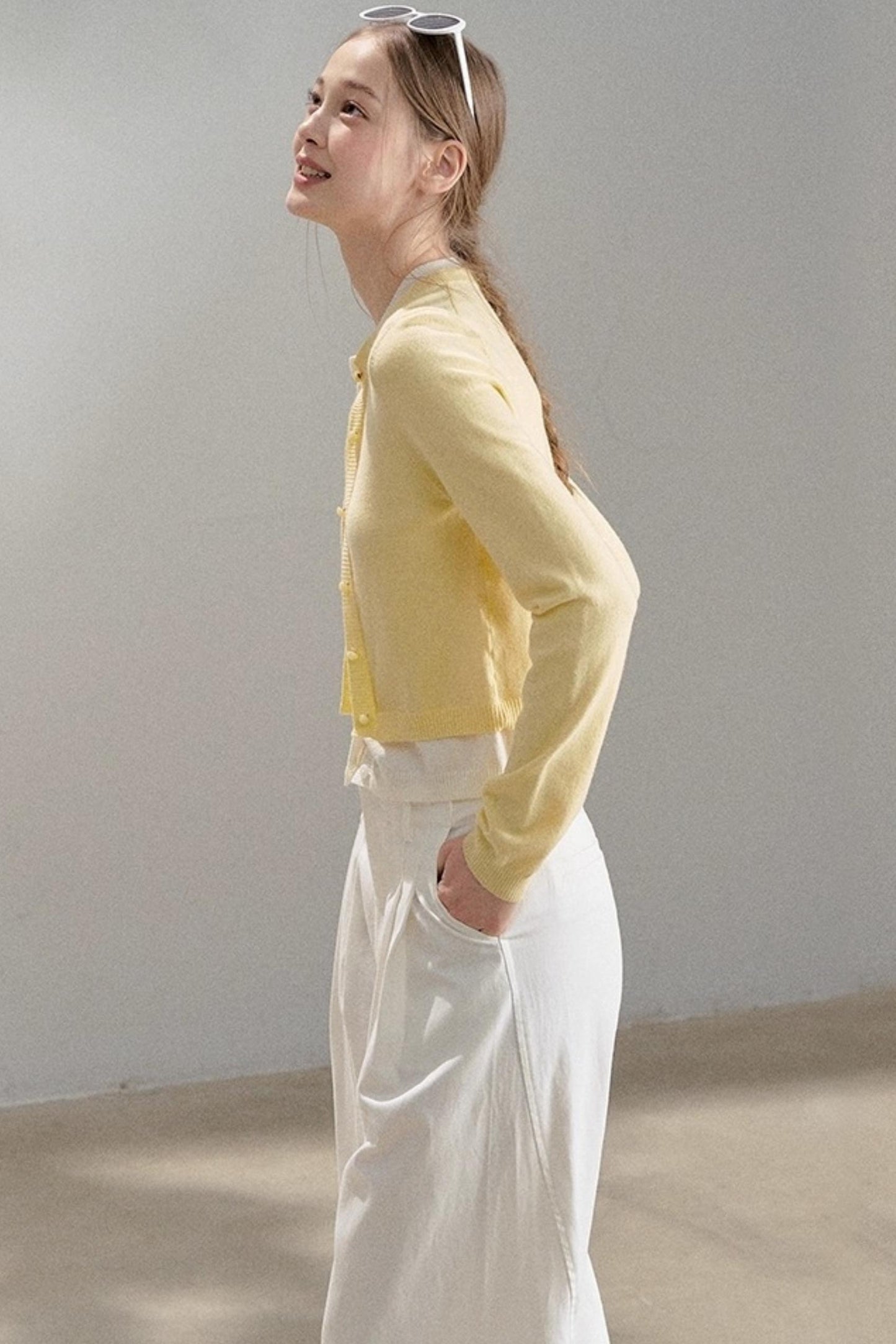 Yellow Knitted Cardigan