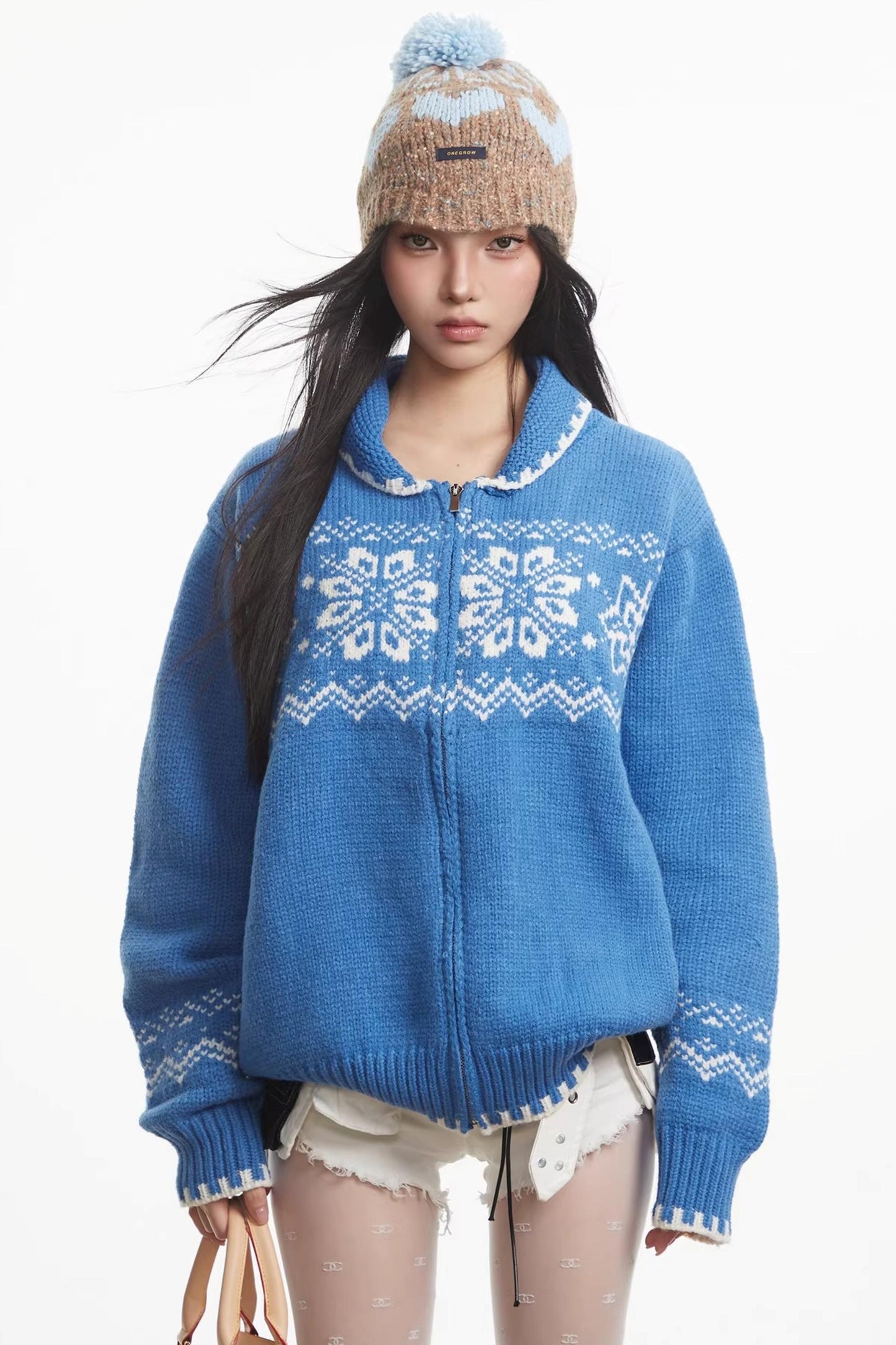 Fair Isle Snowflake Knitted Sweater