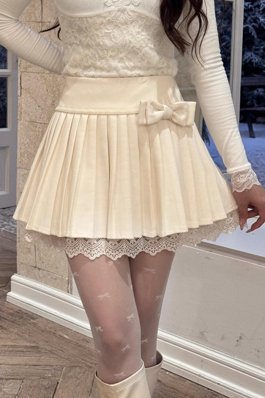 Lace Story Knitted Skirt
