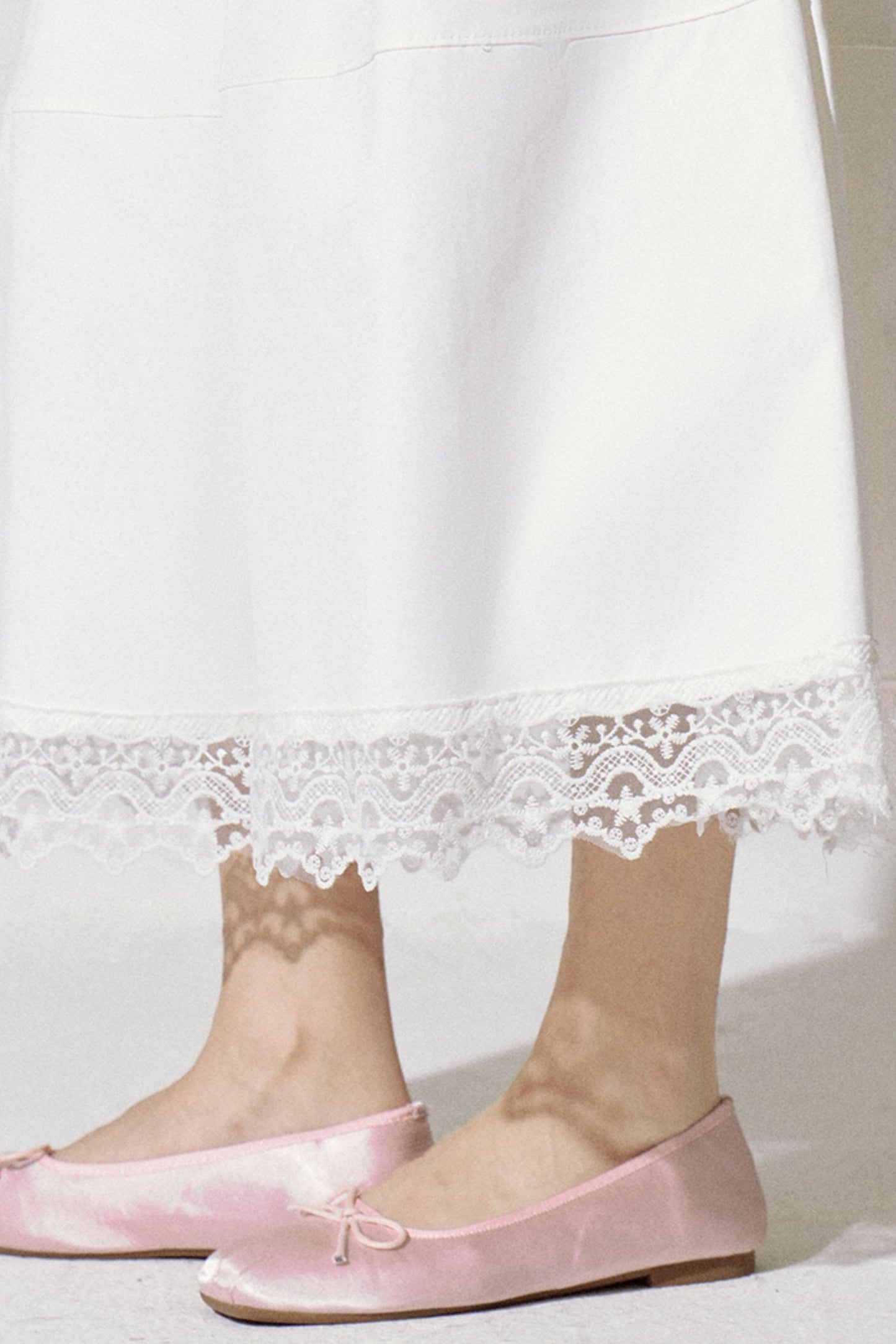 French Vintage Lace Panel Skirt