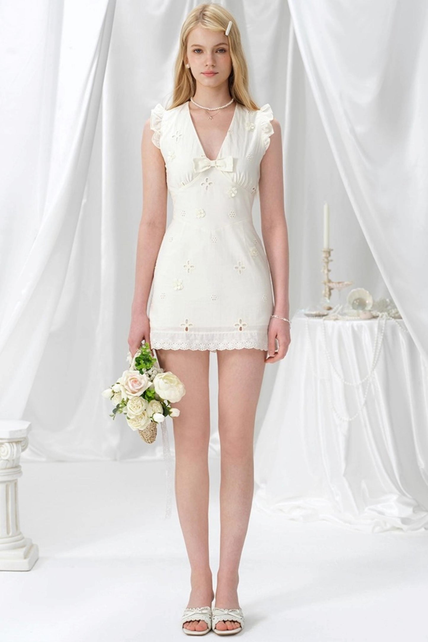 Spice V-Neck Apricot Dress