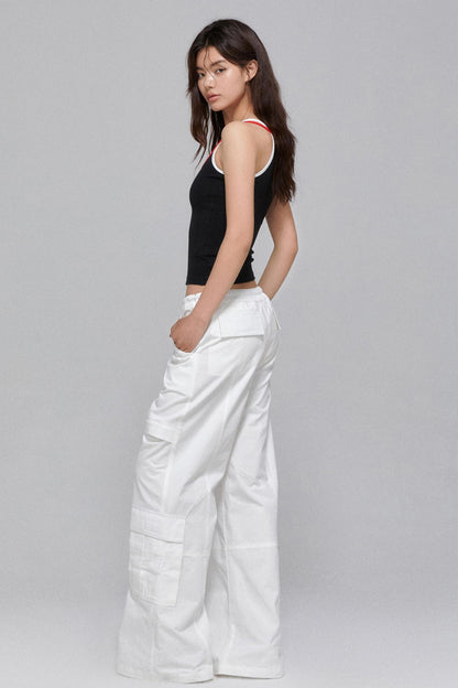 Tricolor Lace Slim Strap Top