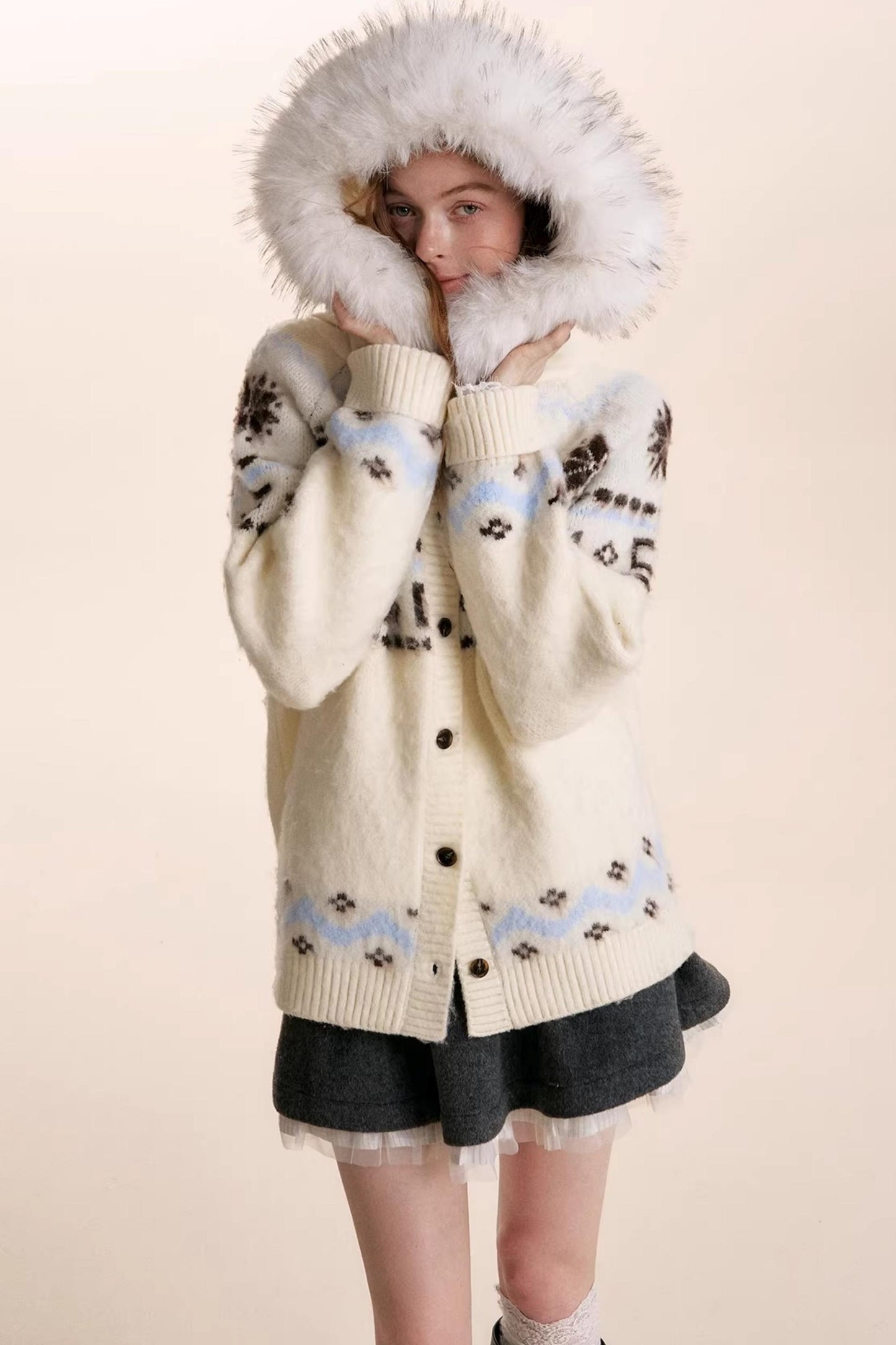 Wool Blend Patchwork Skirt