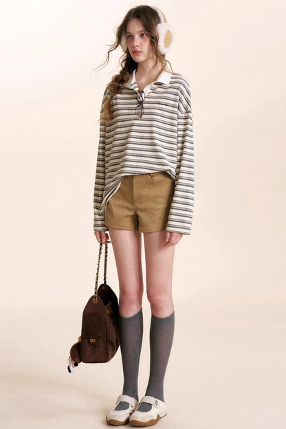 Retro Color-Blocked Polo T-Shirt