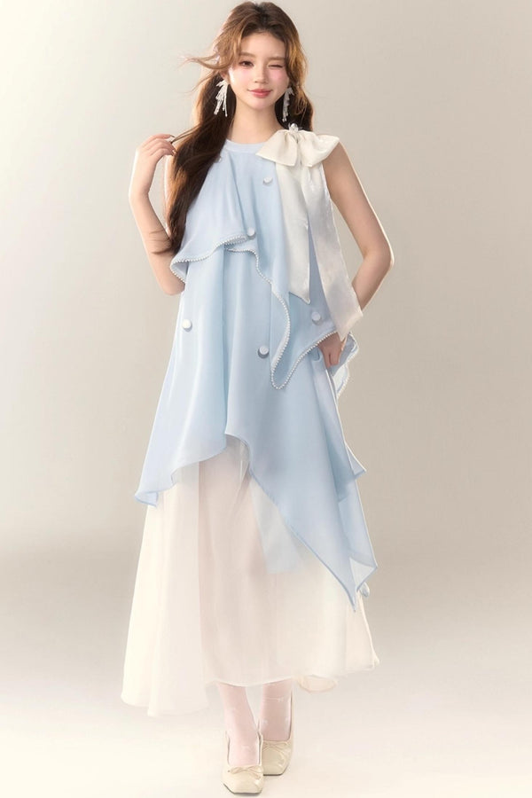 Blue Mermaid French Halterneck Resort Dress