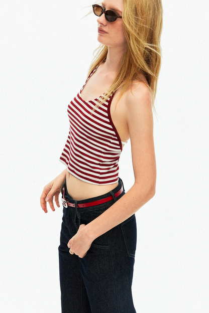 Color-Block Halter Camisole Top