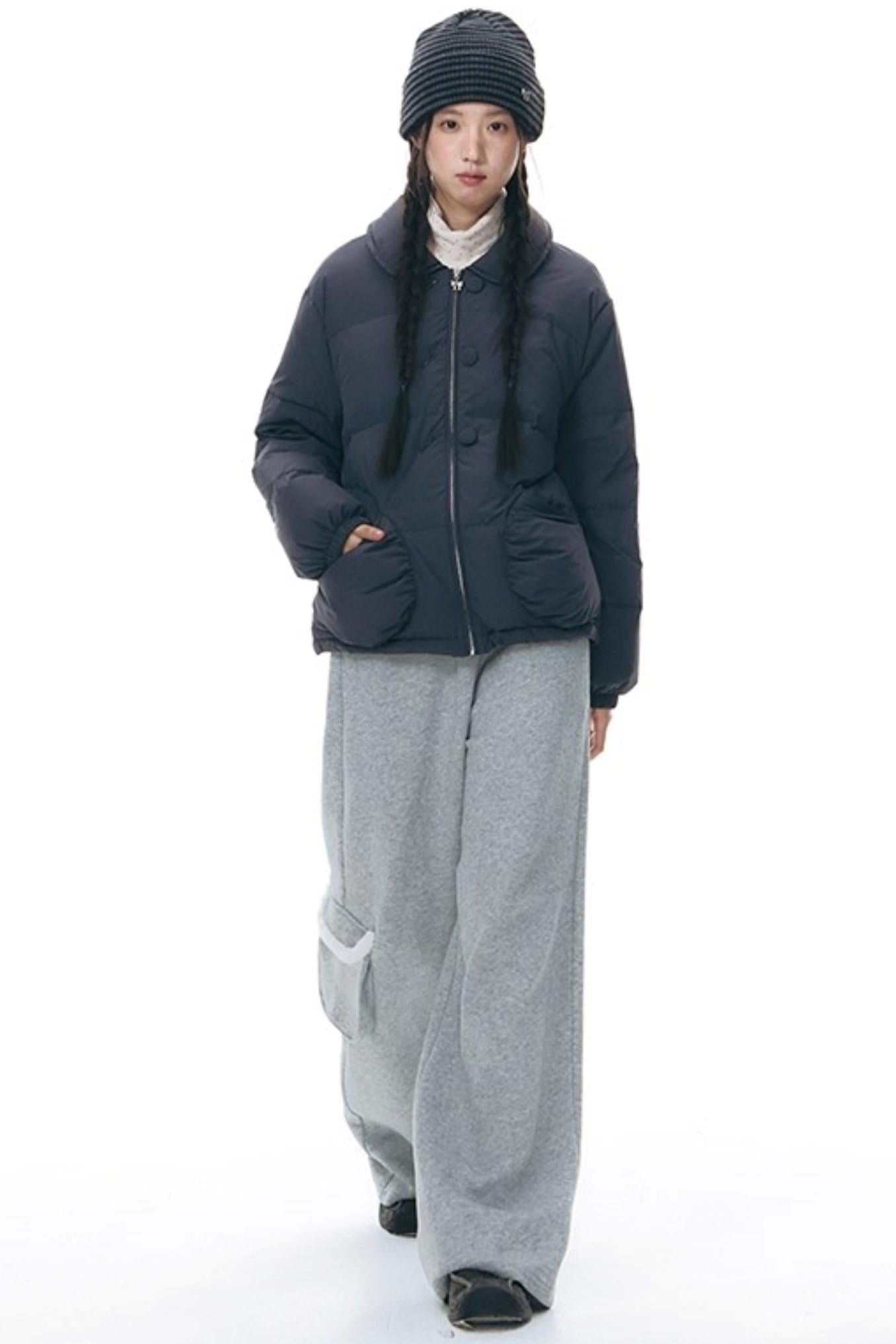 Plush Waistband Wide-Leg Pants