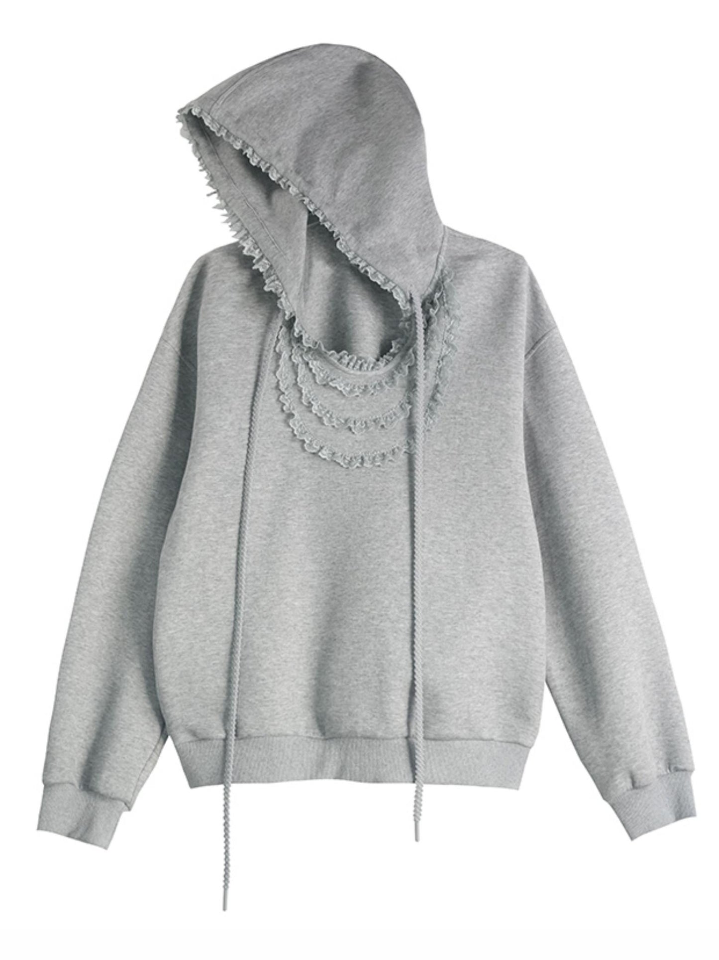 FUNGUS COLLAR HOODED SWEATSHIRT SET-UP