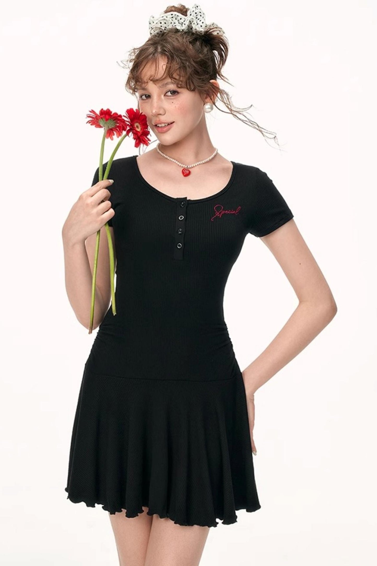 Summer Embroidered Slim Dress