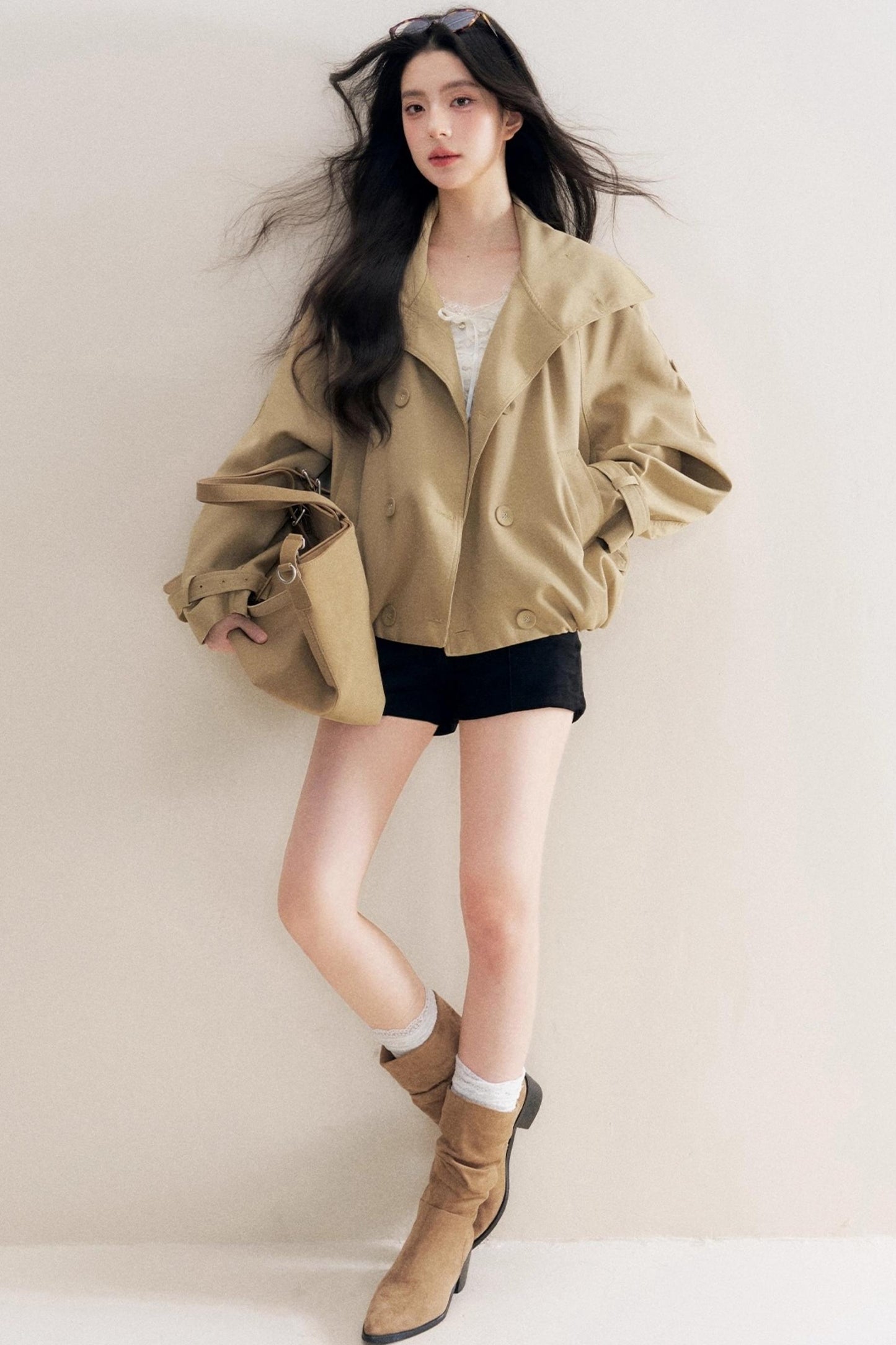 Romantic Fleece V-Neck Long Sleeve T-Shirt