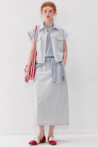 Linen UV Protection Knit Set-Up