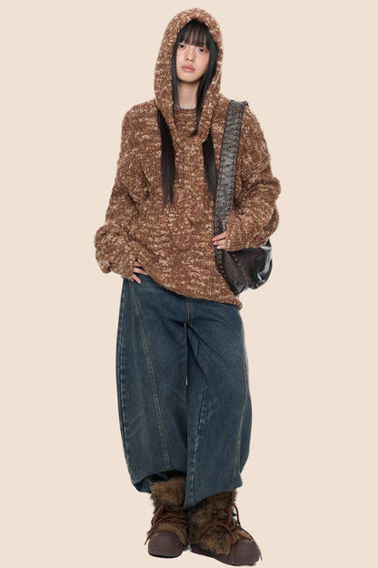 Vintage Knitted Top & Hat Set